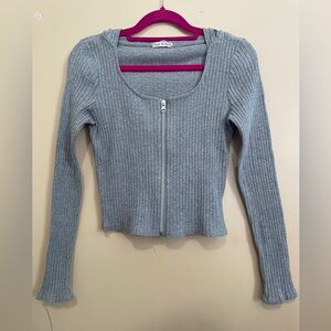 Heart Hips Heather Gray Ribbed Top